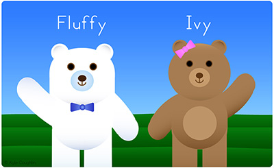 Fluffy and Ivy are Two Happy Bears